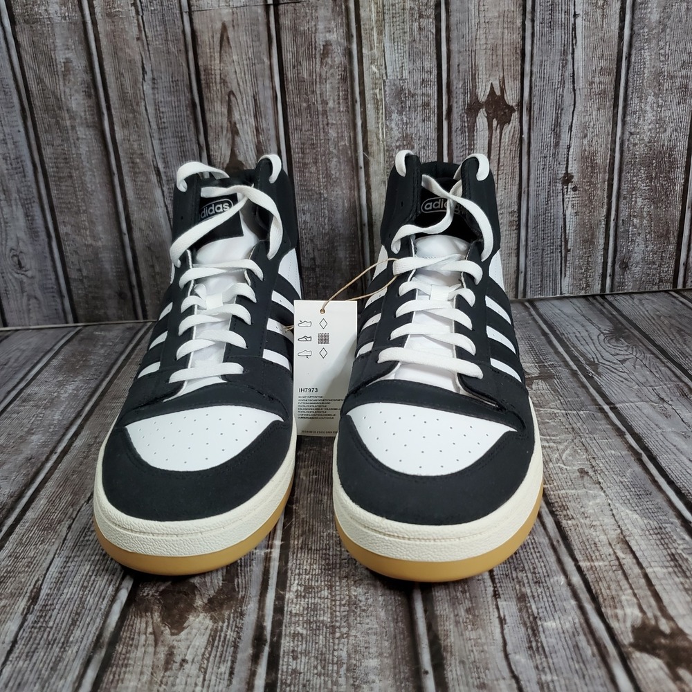 Adidas Unisex Break Start Mid Basketball Shoes Black White IH7973 Size 9 Mens - Picture 4 of 9